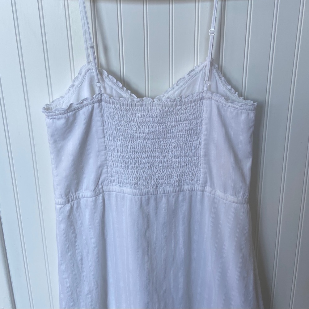 H&M White Strapless Button-Front Sundress with Waist Tie - Picture 6 of 7